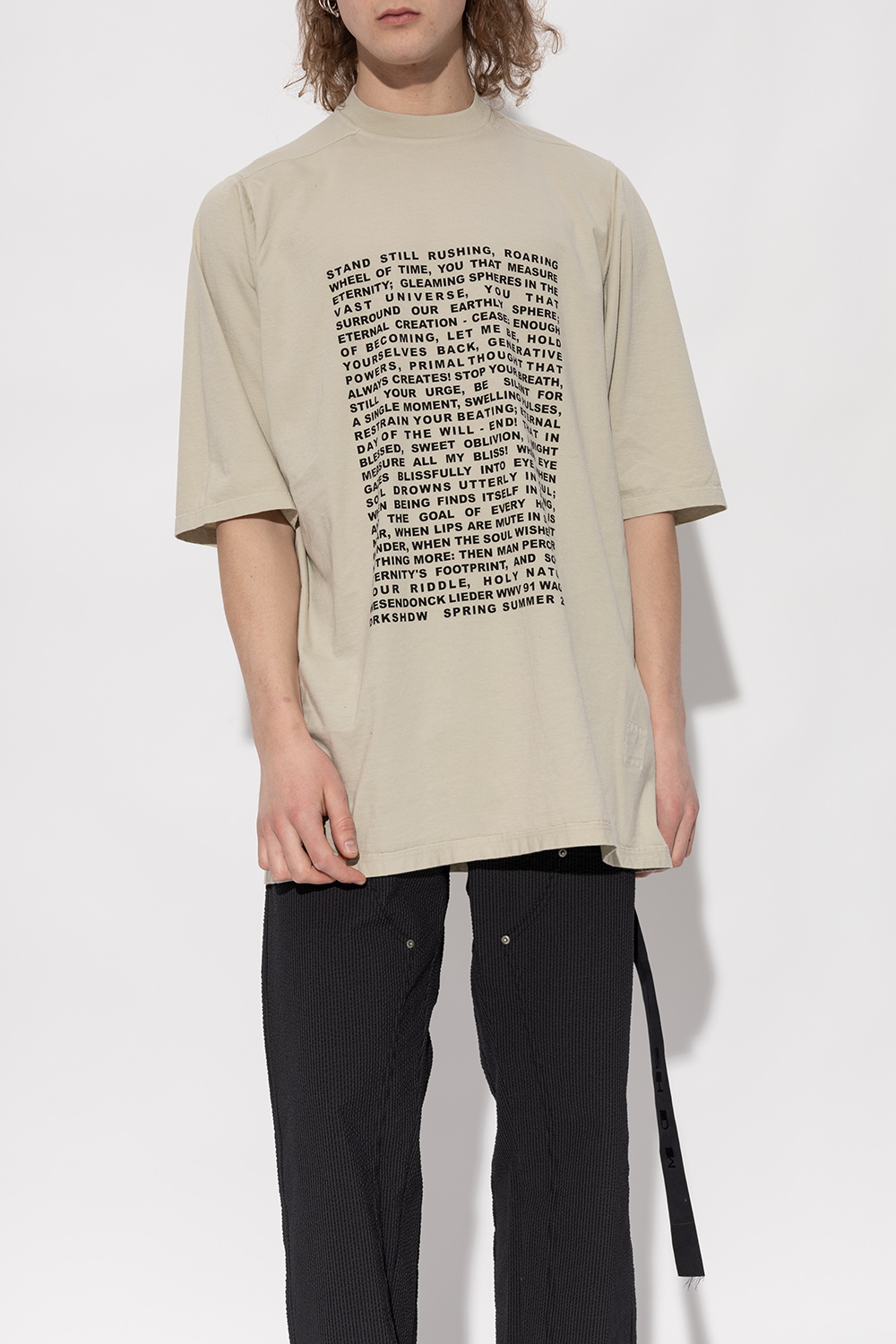 Tシャツ・カットソー RICK OWENS Woman T-Shirt Beige RP01E7220JNC 21 RICK OWENS: T-shirt woman - Beige | Rick Owens t-shirt